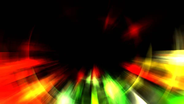 Spectacular Light Show Colorful Vibrant Particle Explotion Glowing Rays Light — Stock Photo, Image