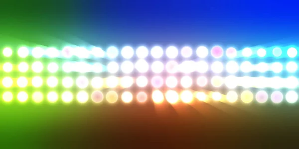 Glühende Mustertapete Glamour Hintergrund Von Bunten Lichtern Mit Scheinwerfern Leuchtende — Stockfoto