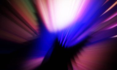 Siyah zemin üzerinde ışık parçacığı izleri. Parlayan parçacıkları ve çizgileri olan ışık patlaması yıldızı. Güzel hareketli soyut ışınlar duvar kağıdı. Renkli Patlama grafiği. Işık ışınlarının patlaması. 