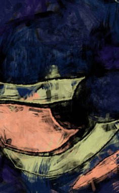 Tuval üzerinde etkileyici fırçalanmış resim. Kaotik resim. Taranmış Boyalı Soyut Arkaplan. Fırça darbesi ile boyanmış. Kaos duvarı sanatı. Sanatsal canlılık ve renkli duvar kağıdı.