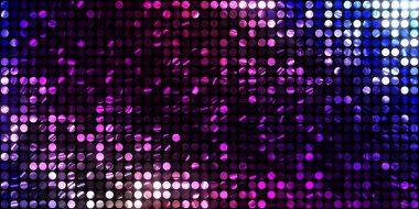 Parlayan ışıklar siyah arka planda parti izleri. Sahne veya stadyum ışıklarının dijital illüstrasyonu. Parlak desenli duvar kağıdı. Sahne ışıkları ile renkli ışıkların ihtişamlı arkaplanı.