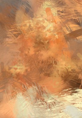 Soyut arkaplanda pürüzlü fırça darbeleri. Fırça boyası. Renkli boya darbeleri. Eşsiz duvar sanatı. Tuvaldeki modern sanat. Renkli çağdaş sanat eserleri.