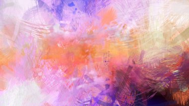 Soyut arkaplanda pürüzlü fırça darbeleri. Fırça boyası. Renkli boya darbeleri. Eşsiz duvar sanatı. Tuvaldeki modern sanat. Renkli çağdaş sanat eserleri.