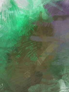 Soyut arkaplanda pürüzlü fırça darbeleri. Fırça boyası. Renkli boya darbeleri. Eşsiz duvar sanatı. Tuvaldeki modern sanat. Renkli çağdaş sanat eserleri.