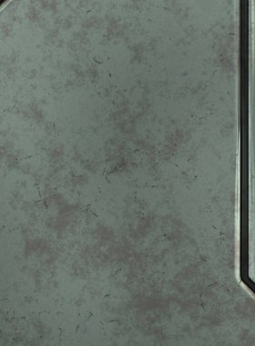 Gelecekçi kavramsal tasarım arka planı. Uzay gemisi desenli duvar kağıdı. Fırçalanmış teknoloji şablonu yüzeyi. Üç boyutlu illüstrasyon. SciFi panelleri duvar.