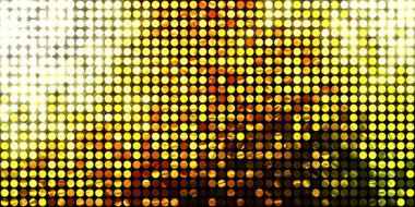 Parlayan ışıklar siyah arka planda parti izleri. Sahne veya stadyum ışıklarının dijital illüstrasyonu. Parlak desenli duvar kağıdı. Sahne ışıkları ile renkli ışıkların ihtişamlı arkaplanı.