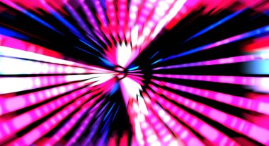 Siyah arkaplanda dönen ışık gösterisi. Lüks çizgiler. Parlak kıvrımlı duvar kağıdı. Uzay tüneli. Dönen ışık çemberi ya da maytap izi. Parlak konsept çizimi.