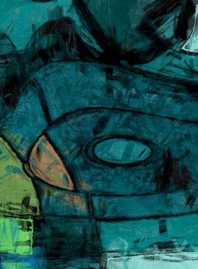 Tuval üzerinde etkileyici fırçalanmış resim. Kaotik resim. Taranmış Boyalı Soyut Arkaplan. Fırça darbesi ile boyanmış. Kaos duvarı sanatı. Sanatsal canlılık ve renkli duvar kağıdı.