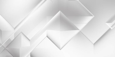 Beyaz 3d geometrik arka plan. Karanlık elementleri olan birinci sınıf soyut duvar kâğıdı. Poster, broşür, sunum ve web sitesi için özel tasarım. Moda lüks minimalist tasarım. Geometrik şablon. 