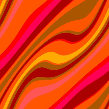 Renkli, dikişsiz şerit deseni. Soyut yüzey arkaplanı. Renkli duvar kağıtları. Retro parlak minimalist malzeme. Tekstil baskısı. Dekoratif motif.