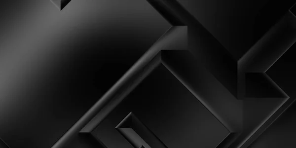 Black Geometric Background Trendy Luxury Minimalist Design Geometrical Template Premium — Stock Photo, Image