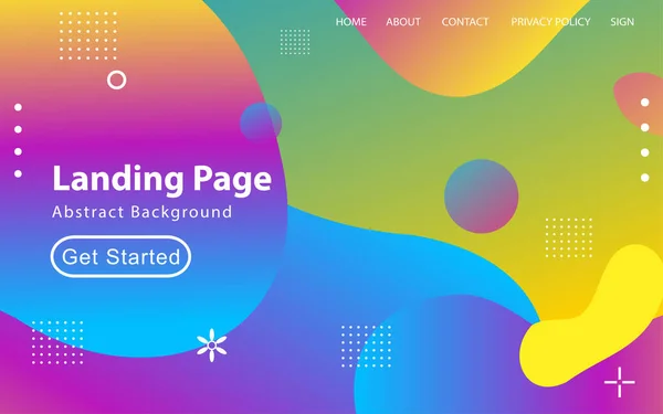Trendy Abstrakten Flüssigen Hintergrund Für Ihre Landing Page Design Minimaler — Stockvektor