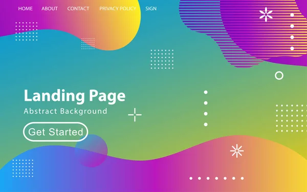 Trendy Abstrakten Flüssigen Hintergrund Für Ihre Landing Page Design Minimaler — Stockvektor