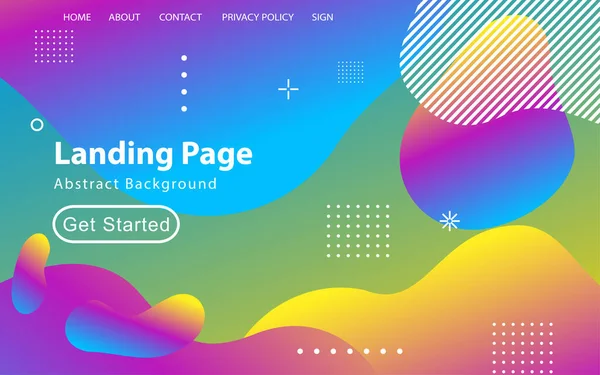 Trendy Abstrakten Flüssigen Hintergrund Für Ihre Landing Page Design Minimaler — Stockvektor