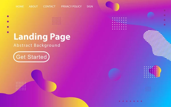 Fondo Líquido Abstracto Moda Para Diseño Landing Page Fondo Mínimo — Vector de stock