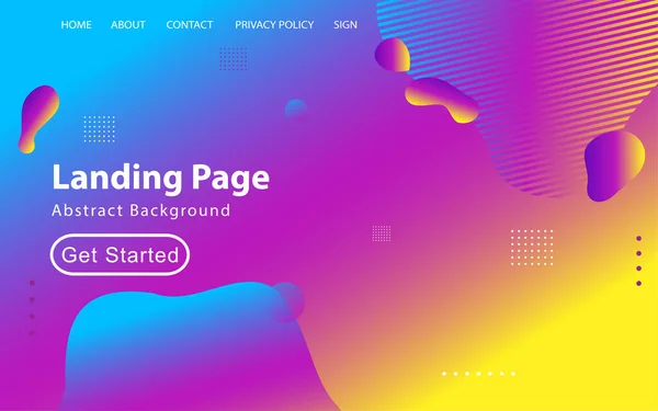 ランディングページデザインのために抽象的な液体背景を流行させましょう ウェブサイトのデザインの最小限の背景 — ストックベクタ