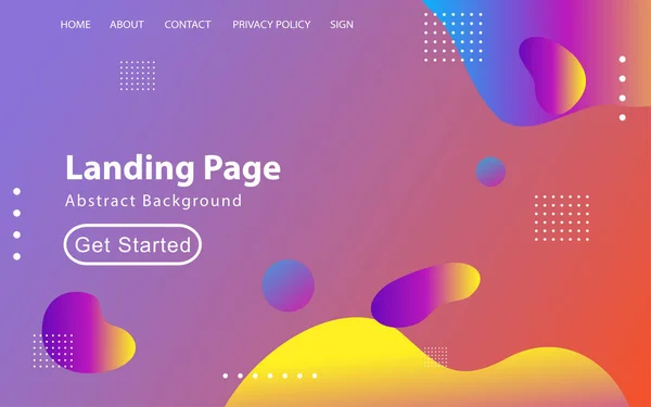 Trendy Abstrakten Flüssigen Hintergrund Für Ihre Landing Page Design Minimaler — Stockvektor