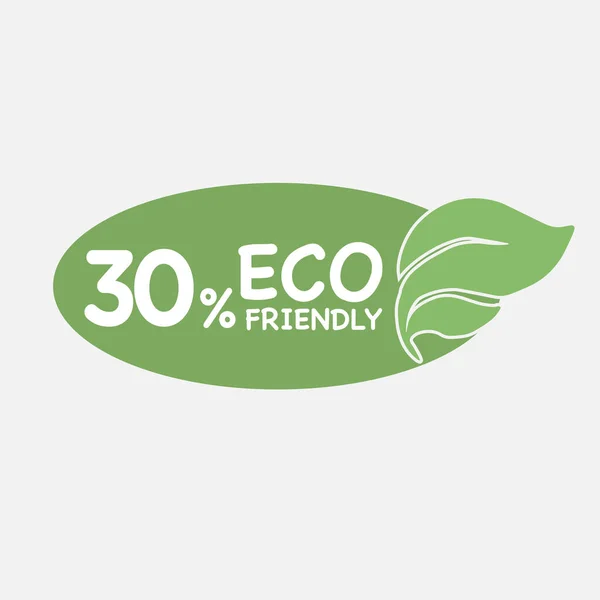 Autocollant Étiquette Verte Écologique Icônes Timbres Écologiques Illustration Vectorielle Avec — Image vectorielle
