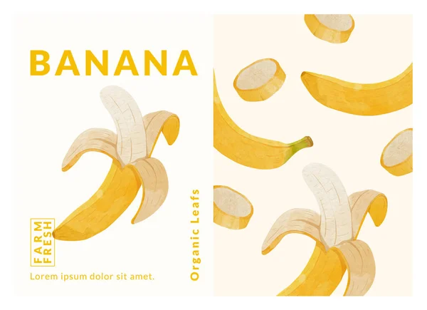 Mango Label Packaging Design Templates Hand Drawn Style Vector Illustration — Stok Vektör
