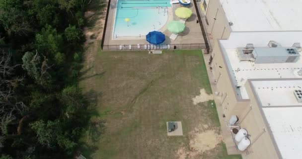 Drone Going Pool Texas — Video Stock