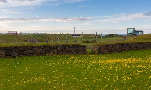 Iceland Viking Farm House Capital Iceland — 图库照片