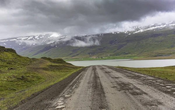 Highway One Iceland Goes All Way Iceland — 图库照片