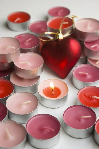 Velas de amor — Foto de Stock