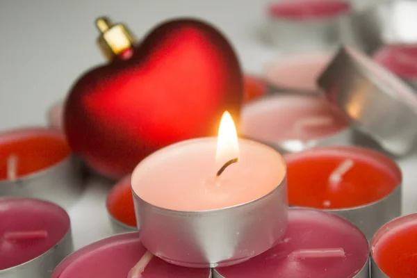 Velas de amor — Foto de Stock