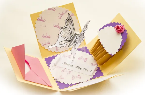 Cartão de borboleta — Fotografia de Stock