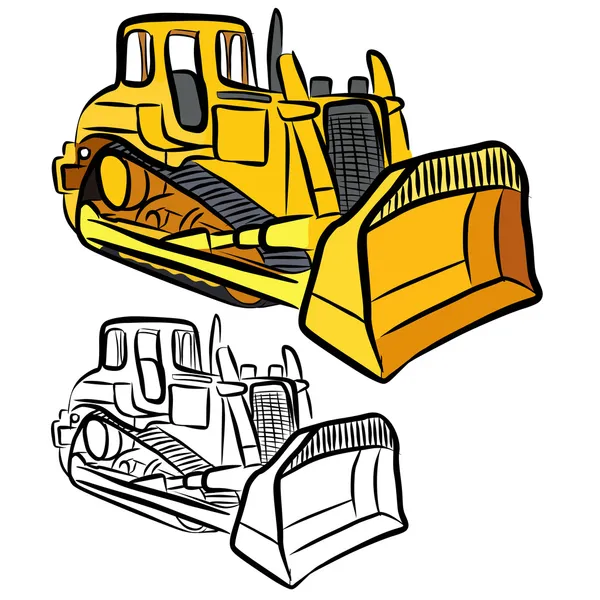 Bulldozer — Vettoriale Stock