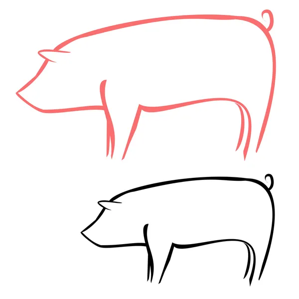 Свиной набросок — стоковый вектор