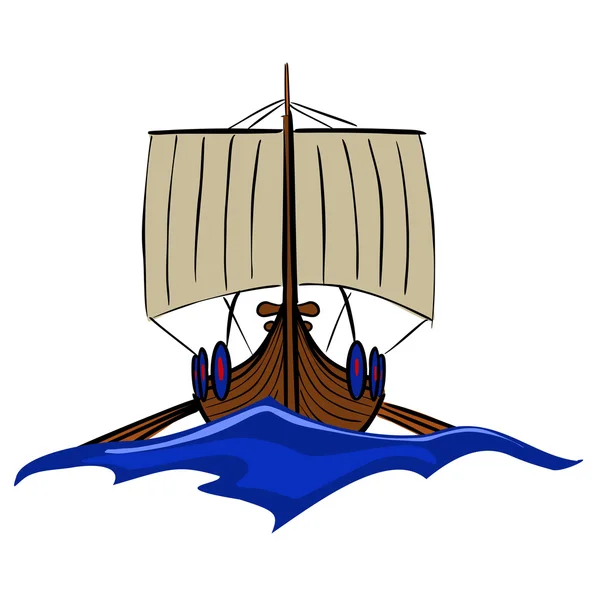 Barca vichinga 2 — Vettoriale Stock