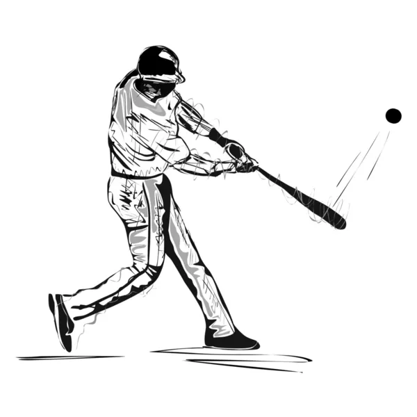 Joueur de baseball — Image vectorielle