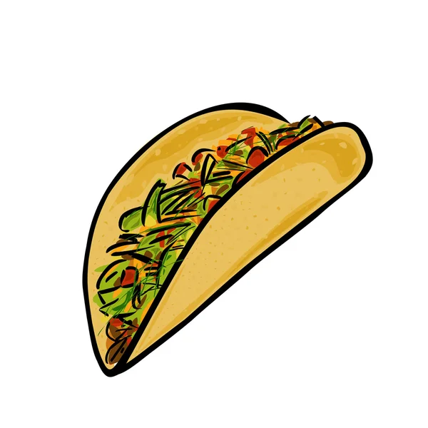 Mexikanischer Taco — Stockvektor