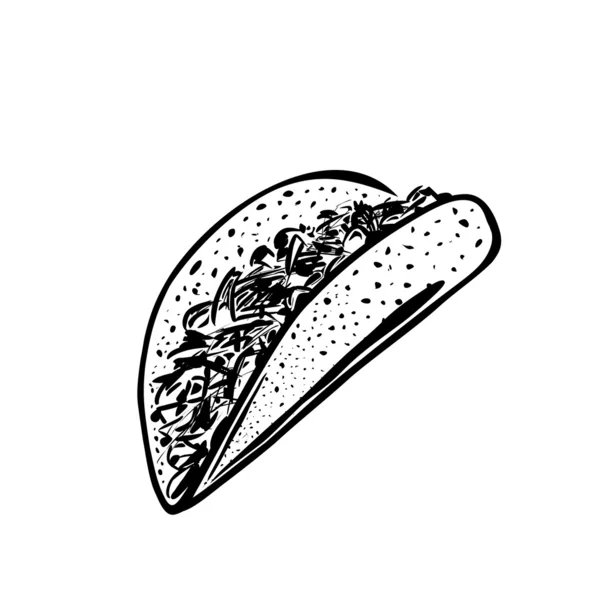 Mexické taco — Stockový vektor