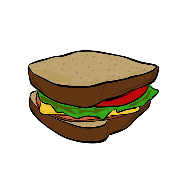 Sandwich - Stok Vektor