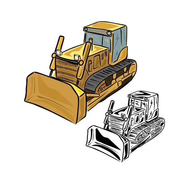 Bulldozer — Stockvector