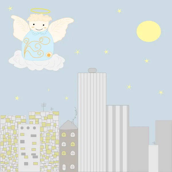 Ангел на небо — стоковий вектор