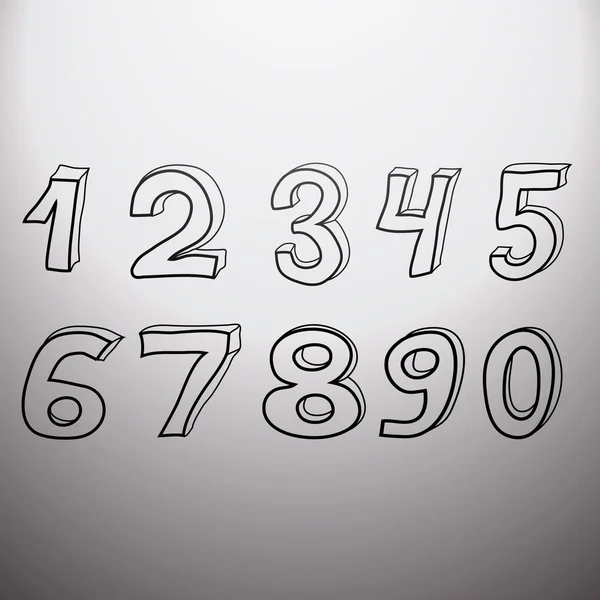 Набір художніх чисел — стоковий вектор