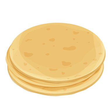 Pita ekmeği, tortilla detaylı ve beyaz arka planda renkli izole edilmiş. Meksika yemeği ve mutfağı için. Lezzetli atıştırmalık, menü tasarımı, reklam. 
