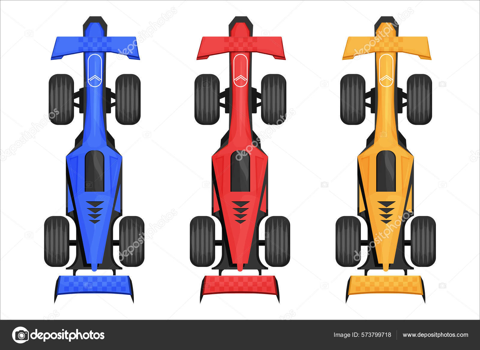 race car cartoon top view