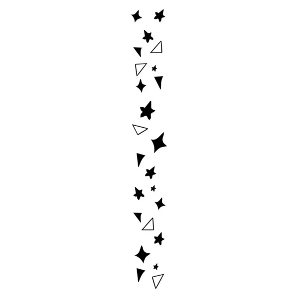 Okraj Čmáranice Tvarů Hvězda Trojúhelník Abstraktní Styl Jednoduchý Izolovaný Bílém — Stockový vektor