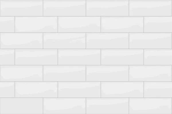 Керамічна Плитка Оздоблення Стін Або Підлоги Біла Мозаїчна Цегла Безшовний — стоковий вектор