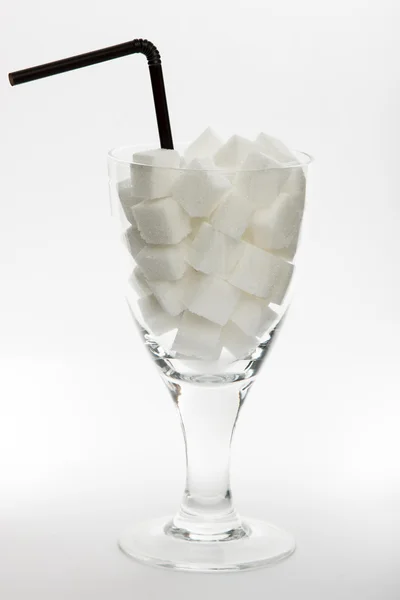Sugar in glass — Stock Photo, Image