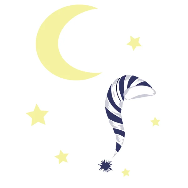 Moon and a nightcap — Stock Vector