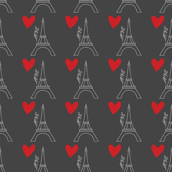 Vzorek s Eiffelovou věží — Stockový vektor