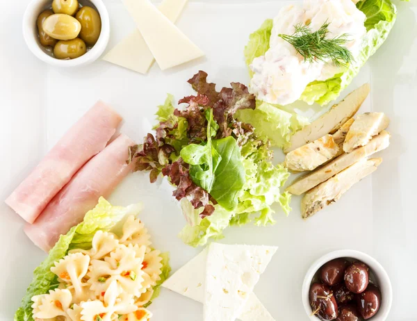 Mixed Greek Mezze for Ouzo — Stock Photo, Image