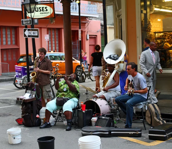 Músicos de New Orleans Street — Fotografia de Stock