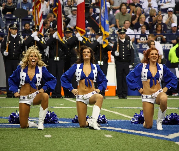 Cowboys cheerleader Pregame — Foto Stock
