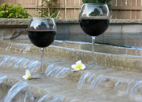 Wine by the Spa — Stock Photo, Image